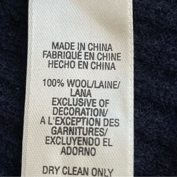 JUICY COUTURE Navy Ribbed Button-Up Cardigan with Ruffles - Picture 7 of 9